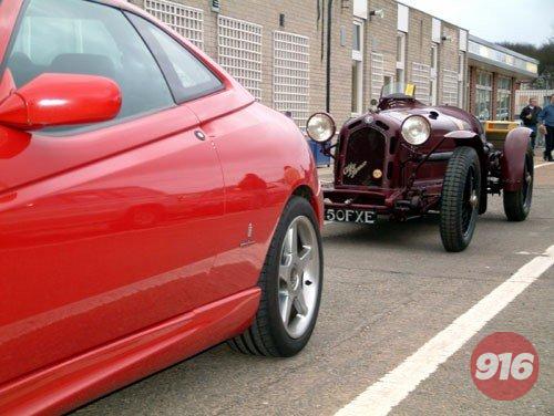 GTV and an historic Alfa, both en route to Denmark!